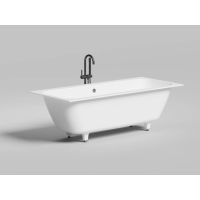 Ванна из литьевого мрамора Salini S-Stone Orlanda Axis 103222M 180,4x80 см, белый матовый