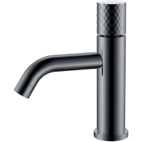 Смеситель для раковины Boheme Stick Diamond 121-SGM графит глянец