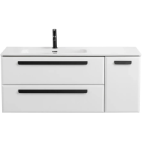 Тумба под раковину Cezares Eco ECO-CER-N-1200-2C-1A-SO-BL-L 120 см L, подвесная, Bianco Lucido