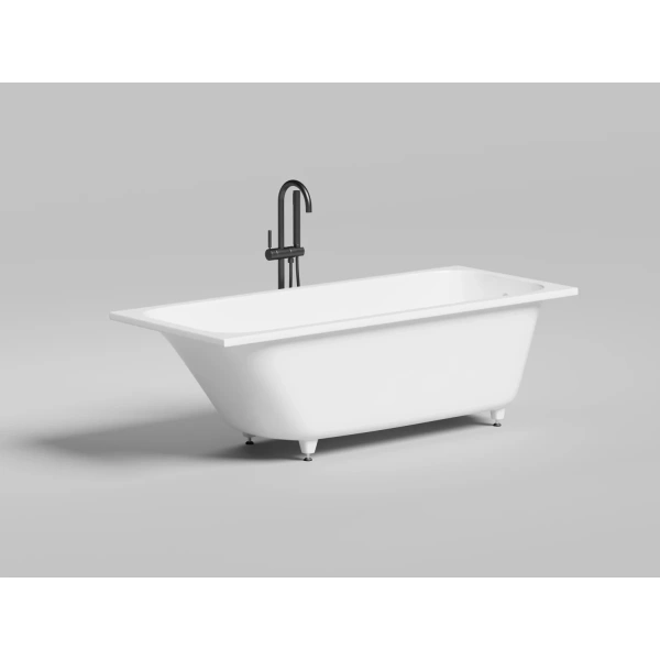 ванна из литьевого мрамора salini s-sense orlanda 102011g 170x70 см, белый глянец