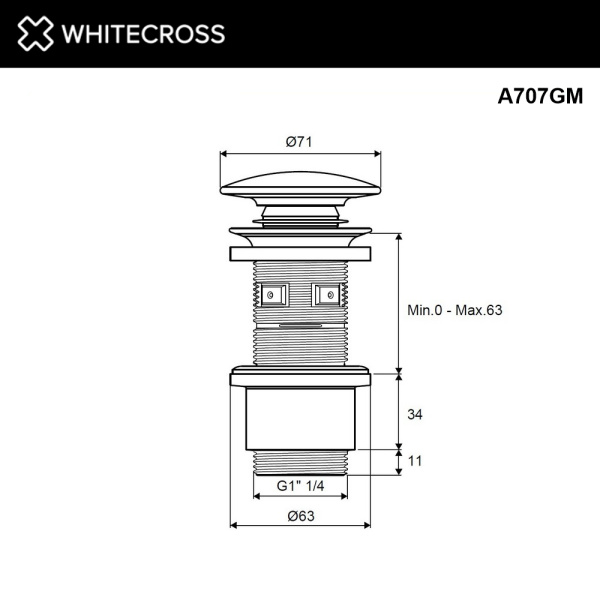 донный клапан whitecross a707gm оружейная сталь