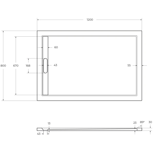 душевой поддон из искусственного камня cezares tray as 120x80 tray-as-ah-120/80-30-w белый