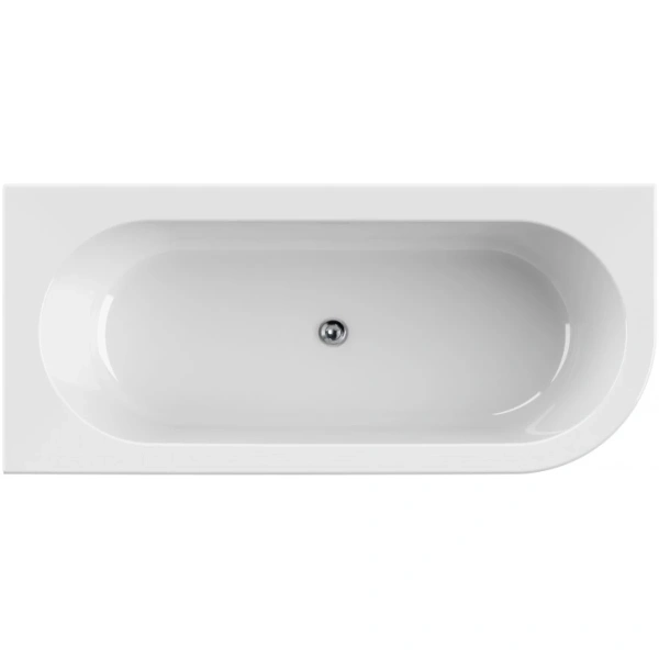 акриловая ванна cezares slim 179x79 l slim corner-180-80-60-l-nero-set без гидромассажа
