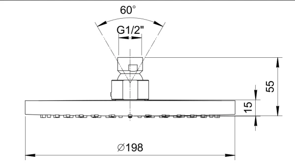 верхний душ d20 fantini 86139230 черный матовый