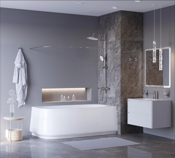 акриловая ванна cezares lux czr-lux-corner-165-80-58-r, угловая, белая