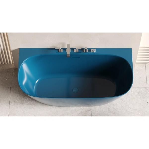 ванна из литьевого мрамора salini s-sense sofia wall 102513gf 180x85 см, покраска по ral глянец полностью