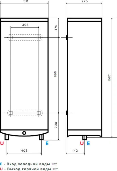 накопительный водонагреватель ariston velis lux inox pw abse wifi 3700675 электрический, 80л